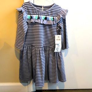 Pippa and Julie girls striped dress NWT! SZ 5